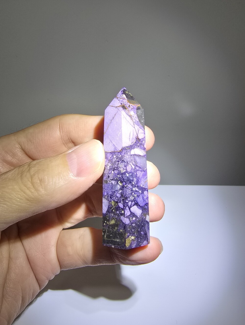 Purple Galaxy Quartz with Fluorite #D